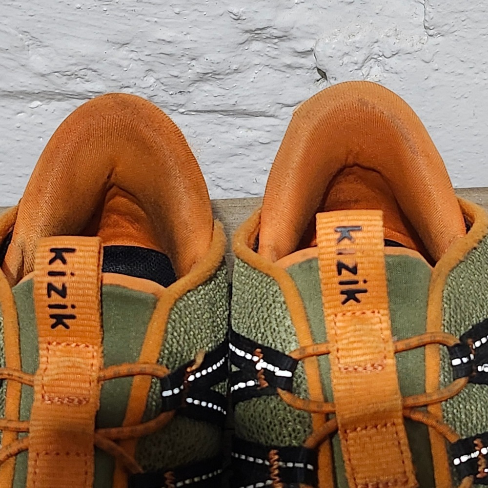 Kizik Kids Athens Hands-Free Slip On Sneakers Olive Orange 1Y D4FC KTRUOG03 - Picture 10 of 12